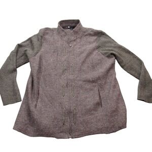 Carole Little Woman 2X‎ Brown Knit Wool Blend Jacket